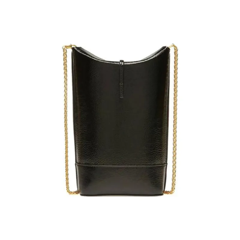 BALLY Cow Leather Bucket Bags Shoulder Bag Crossbody Bag Mini Women's Black-2