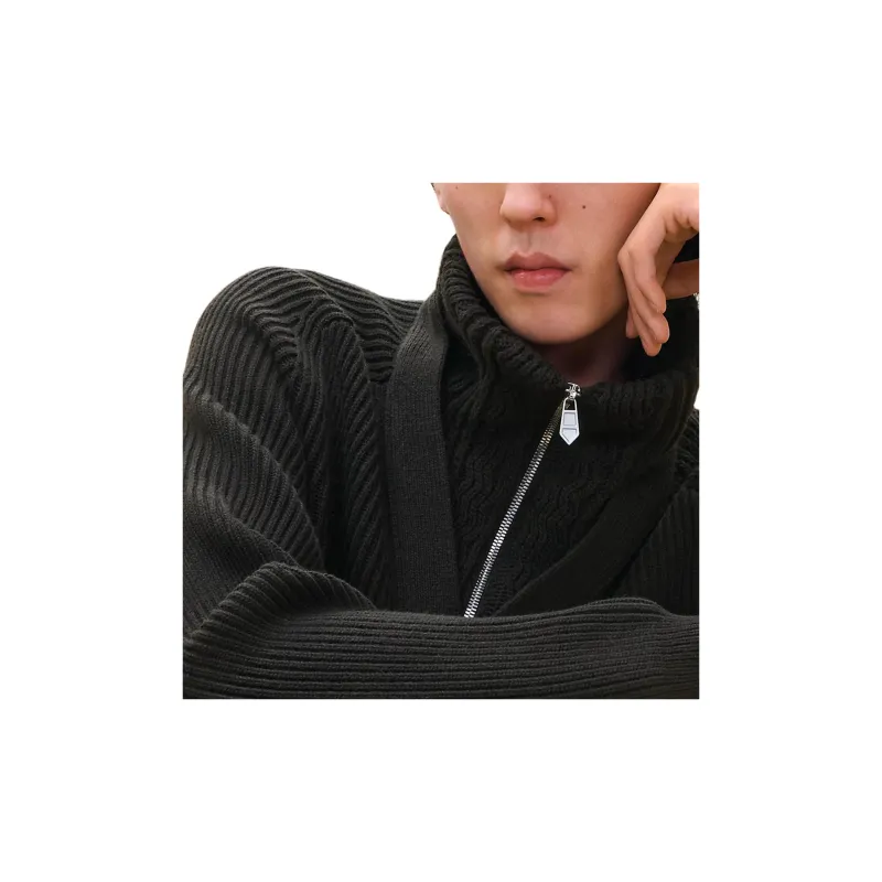 HERMES Cashmere Sweater Men's Black-3