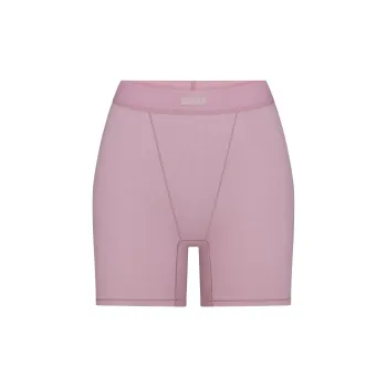 SKIMS FW24 COTTON RIB BOXER Shorts Women's DUSK/Nightfall Color
