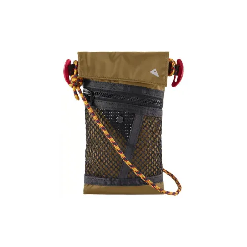 KLATTERMUSEN PU Necklace Small Bag, Cell Phone Pouch, Crossbody Bag Mini Unisex Olive Green