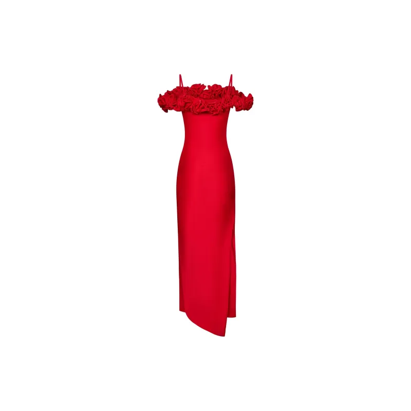 COPERNI Ruffled Drop Shoulder Asymmetric Dress-1