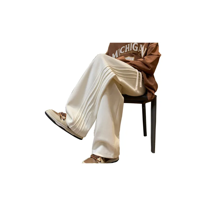 D&W Knitted Sports Pants Unisex Apricot-8