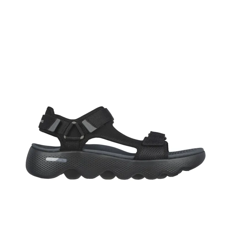 Skechers Go Walk Massage Fit Beach Sandals Men's Black Gray-1
