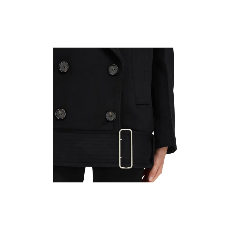 Ferragamo Double Breasted Buckle Detailed Peacoat-4
