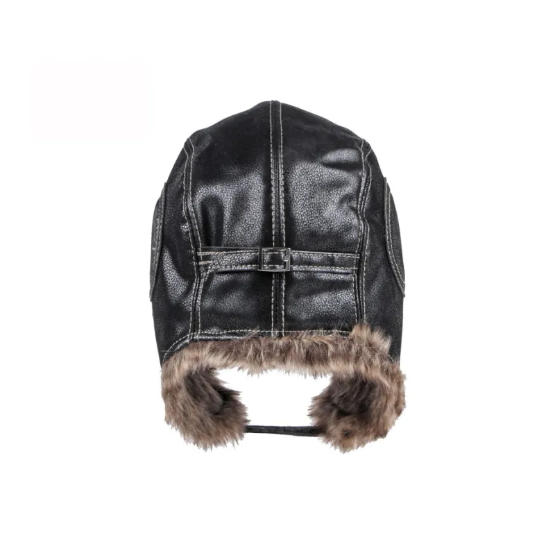 TUCANO Artificial Leather Anti Frost Trapper Hat Men's-2