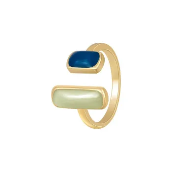 NATURALLYJOJO Copper Drips Oil Rings Women's Gold