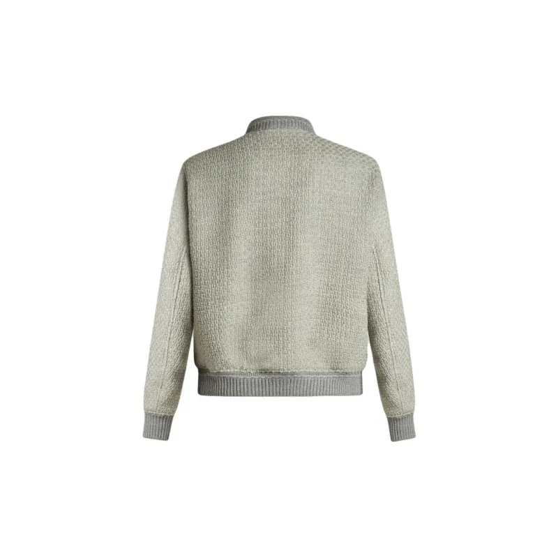 ETRO Chunky Knitted Bomber Jacket-1