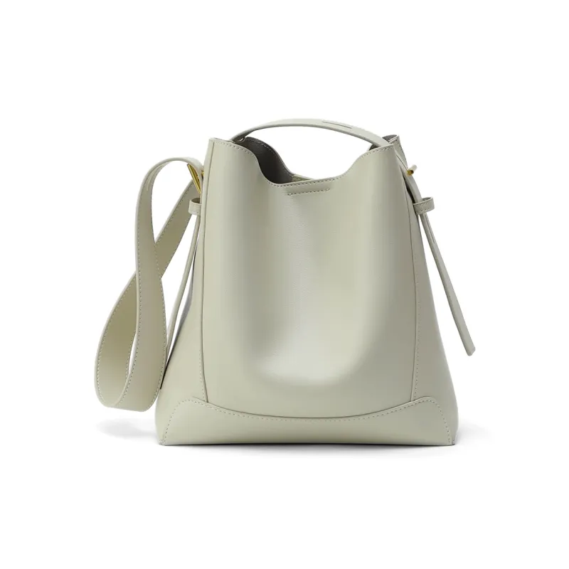 MILLIE'S Cow Leather Shoulder Bag Regular Women's Cocoa Brown/Vanilla Yellow/Light Oxygen White-12