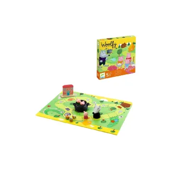 DJECO 3 Pack Piglet Educational Development Toy Casual Party Game Board Games