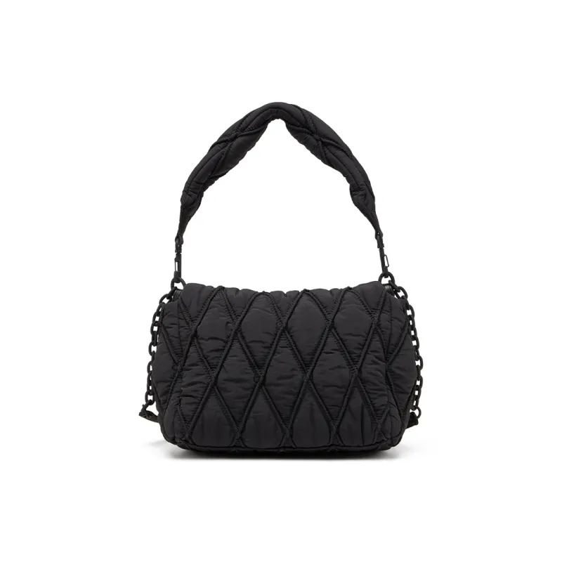 DIESEL Nylon Portable Crossbody Bag, Shoulder Bag Medium Size Women's Black-3