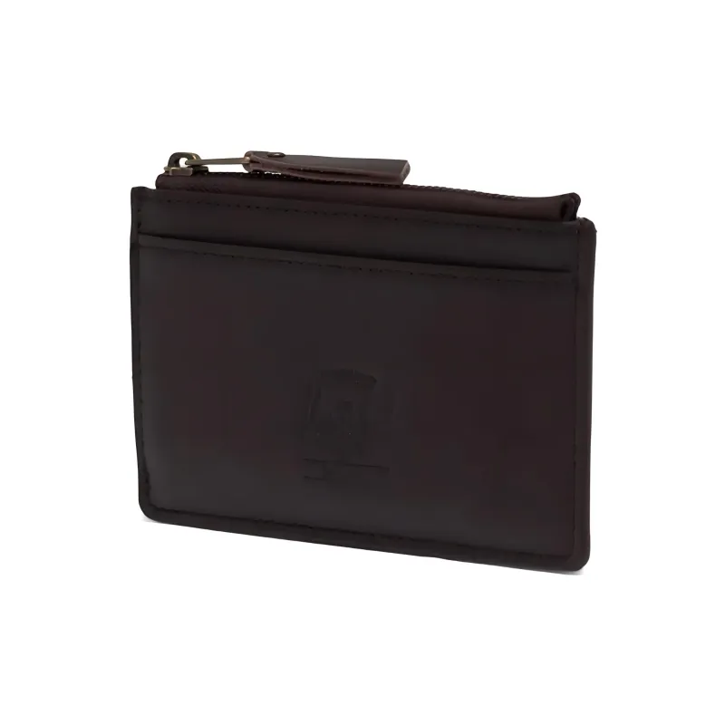 Herschel Leather Card Clip Wallets Card Holders Large Size Unisex Brown-1