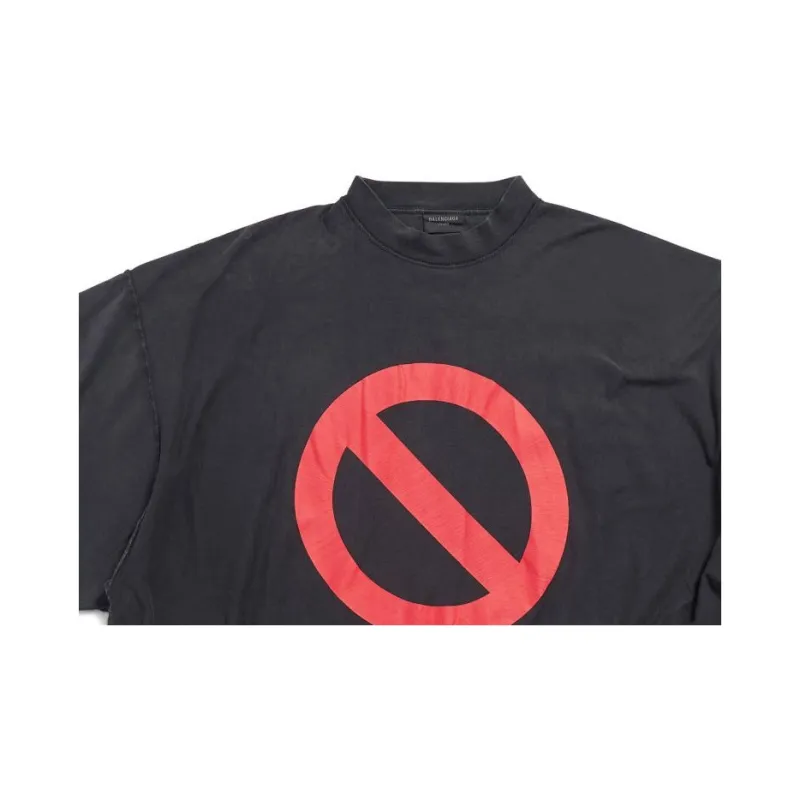Balenciaga T Shirt Loose Fit Style Unisex Black-3