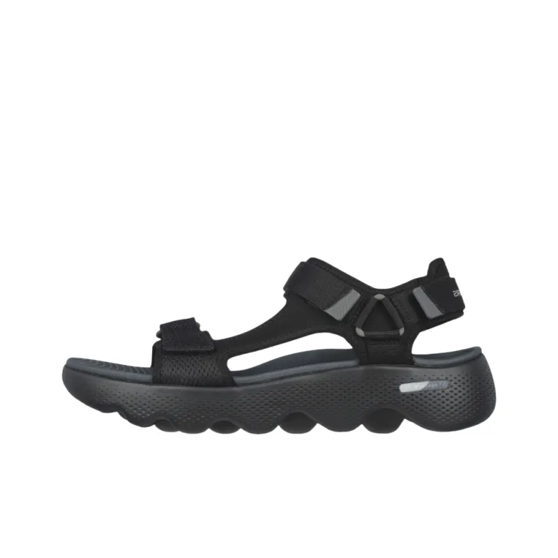 Skechers Go Walk Massage Fit Beach Sandals Men's Black Gray-0