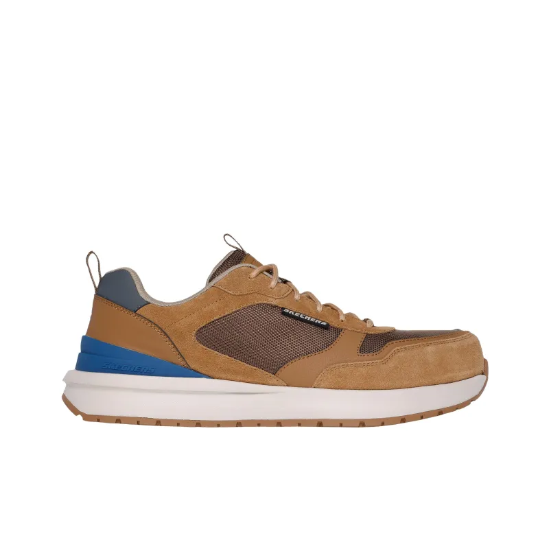 Skechers Work Anti-Slip Wear-Resistant Low-Top Running Shoes Men's Brown-1