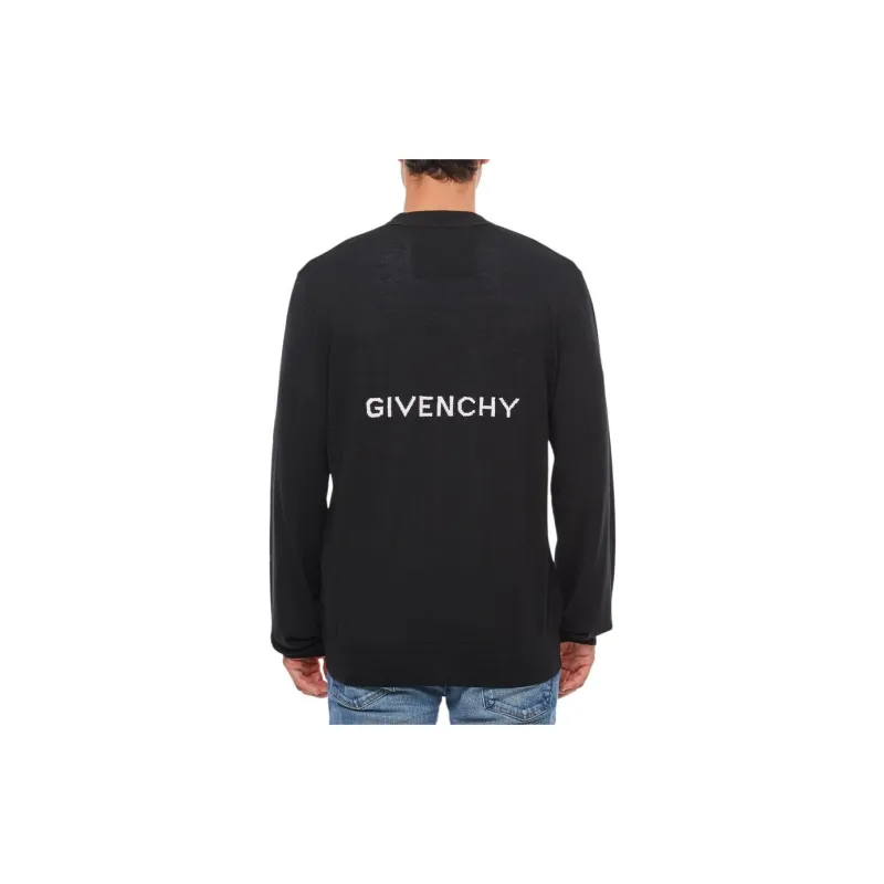 Givenchy Logo Intarsia Knit Cardigan-3