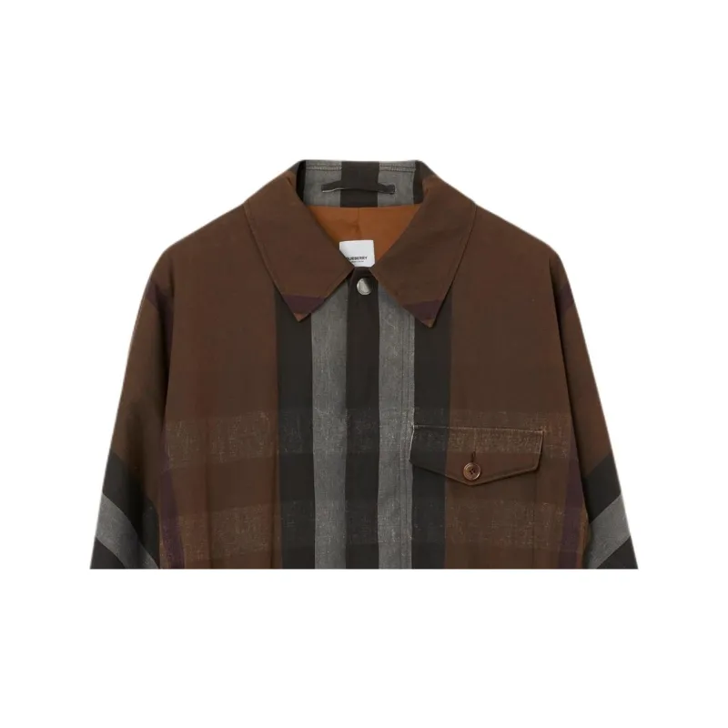 Burberry Check Drawstring Waist Field Jacket-3