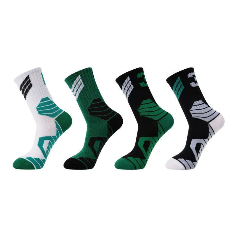 MIIOW Mid Calf Socks Men's 4 Pack-8