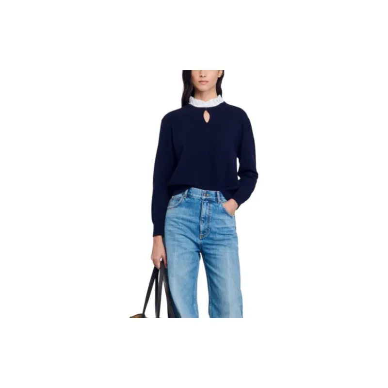 Sandro Sweater Women's Navy Blue-2