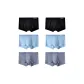 6 Pack (Black 2+Glaze Blue 2+Platinum Gray 2)