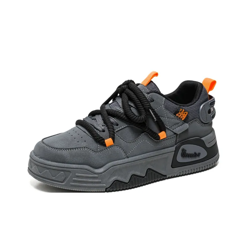 Warrior Coverage Abrasion Resistant Lightweight Slip Resistant Low Top Skateboard Shoes Men's Dark Gray-2