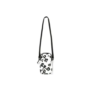 THE NORTH FACE Canvas Cell Phone Pouch, Shoulder Bag, Crossbody Bag Mini Unisex Black White Leopard Print