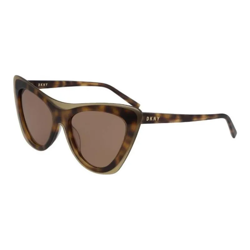 DKNY Plastic Cat Eye Sunglasses Women's Brown-0