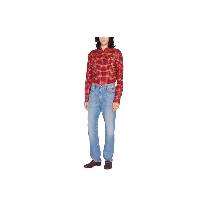 GUCCI Shirts Men Red-1