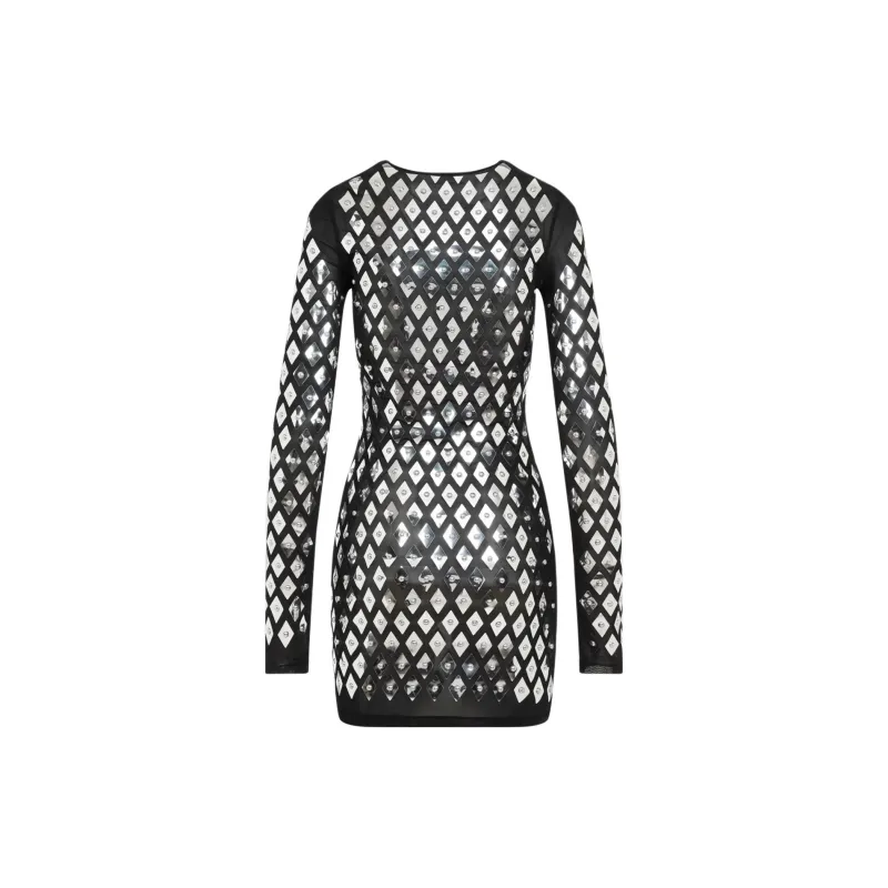 Paco Rabanne Metallic Effect Mini Dress-1