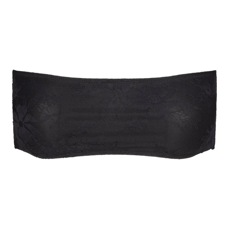 SKIMS FW24 ULTRA FINE LACE BANDEAU Bra Women's 1 Pack ONYX/Onyx-0