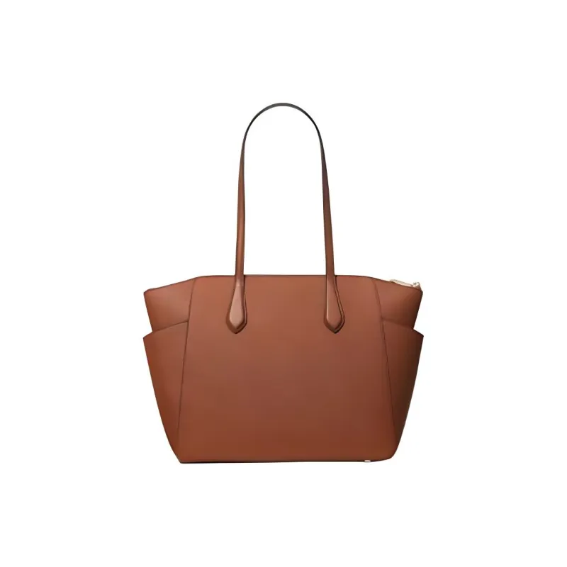 MICHAEL KORS MARILYN Saffiano Leather Tote Bag Shopping Bag Handbag Shoulder Bag Medium Size Women's Caramel Brown-2