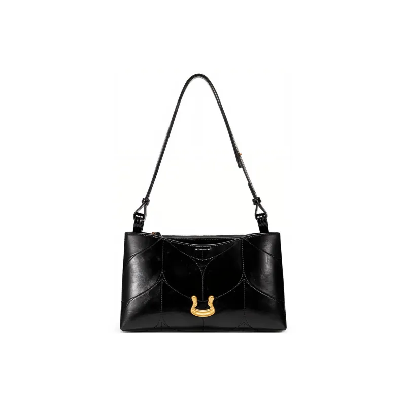 JUST STAR Synthetic Leather Portable Crossbody Underarm Shoulder Bag Regular Women's Brown/Black/White-19