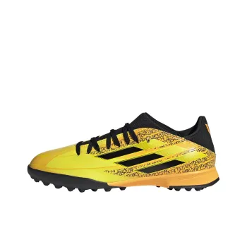 Speedflow x Adidas Messi Anti Slip Wear Resistant Low Top Kids' Soccer Shoes Yellow Teenagers