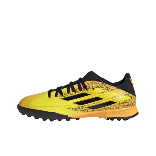 Speedflow x Adidas Messi Anti Slip Wear Resistant Low Top Kids' Soccer Shoes Yellow Teenagers