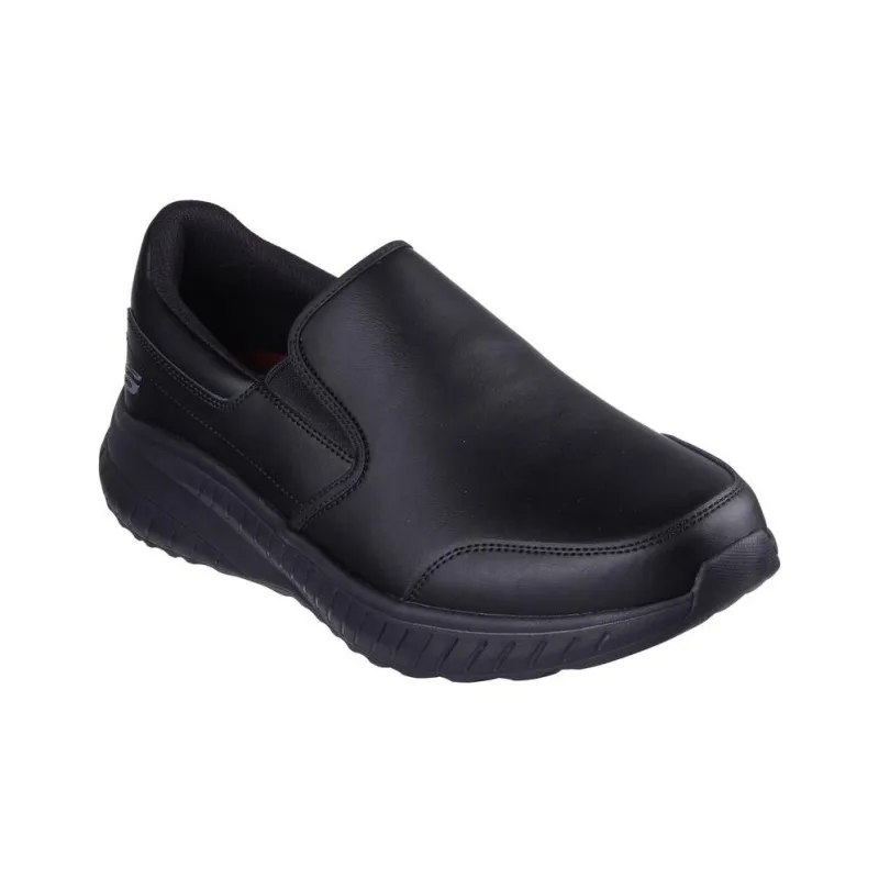 Skechers Work Loafers Low Heel Men's Black-2