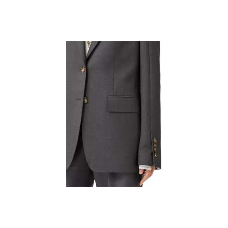 Burberry SS23 Business Suits Coats Women's Dark Heather Gray-4