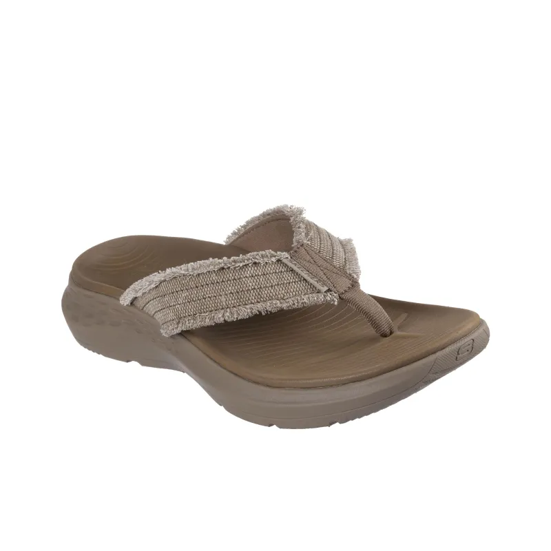 Skechers Relaxed Fit Abrasion-Resistant Flip Flops Men's Khaki-2