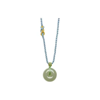 ZHOU LIU FU Hetian Jade Pendants Green Jade Unisex