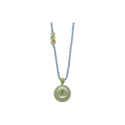 ZHOU LIU FU Hetian Jade Pendants Green Jade Unisex