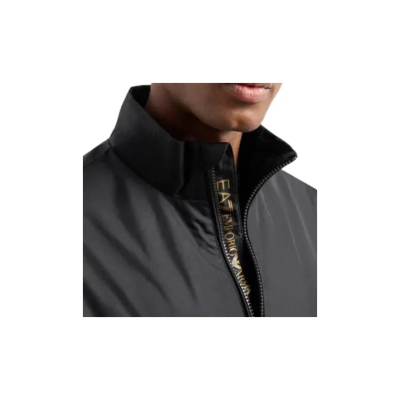 EMPORIO ARMANI EA7 Core Identity Technical Fabric Jacket Jackets & Coats Men's Black-4