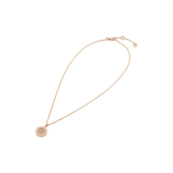 BVLGARI Dense Diamond Setting Necklaces Women's Rose Gold