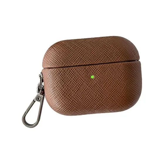 Compatibility AirPods 3/1/2/Pro 2 PC Niche Cross Leather Texture Minimalist Style Fully Enclosed Headphone Cases-9