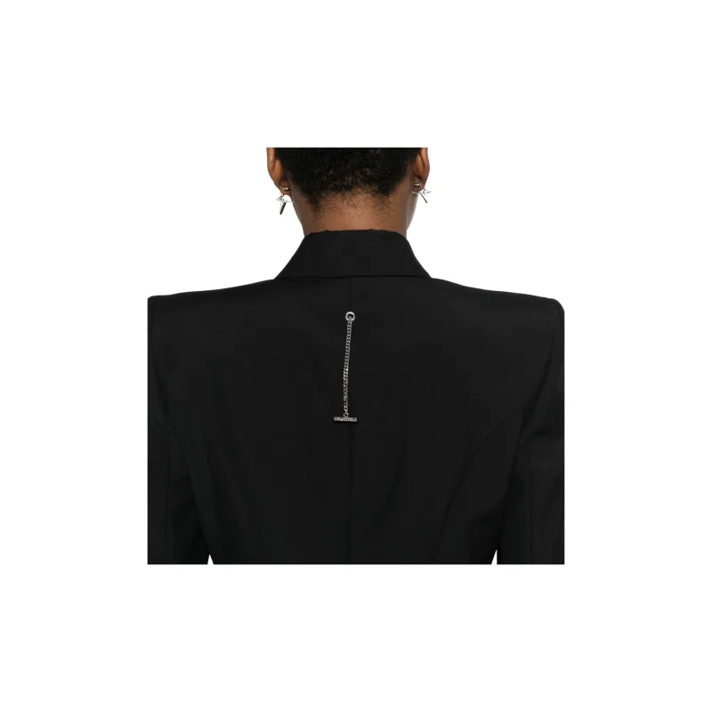 Alexander McQueen Logo charm Blazer-4
