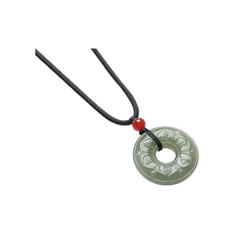 ZHOU LIU FU Hetian Jade Necklaces Green Jade Unisex-2