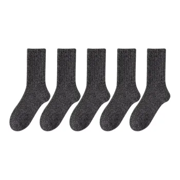 2323 Mid Calf Socks Men's 5 Pack Dark Gray