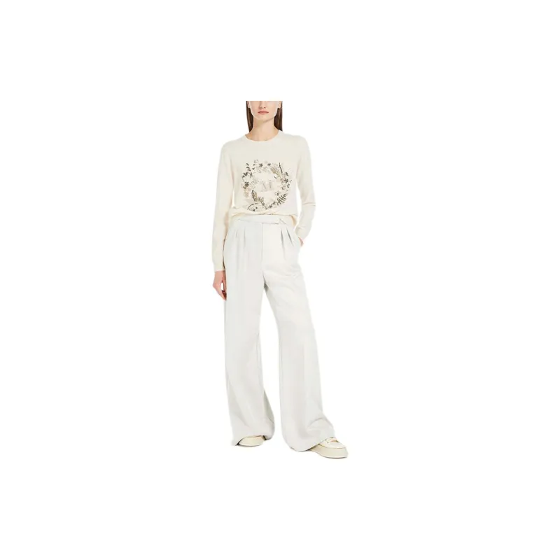 MaxMara Logo Embellished Crewneck Jumper-2