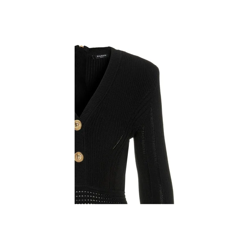 BALMAIN Ribbed knit Mini Dress-4