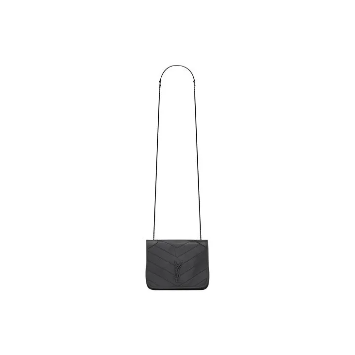 SAINT LAURENT Niki Leather Wallet, Crossbody Bag, Shoulder Bag Regular Women's Gray White-0