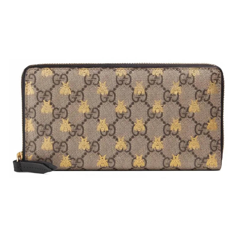 GUCCI Canvas With Leather Wallet Unisex Ebony/Black-0