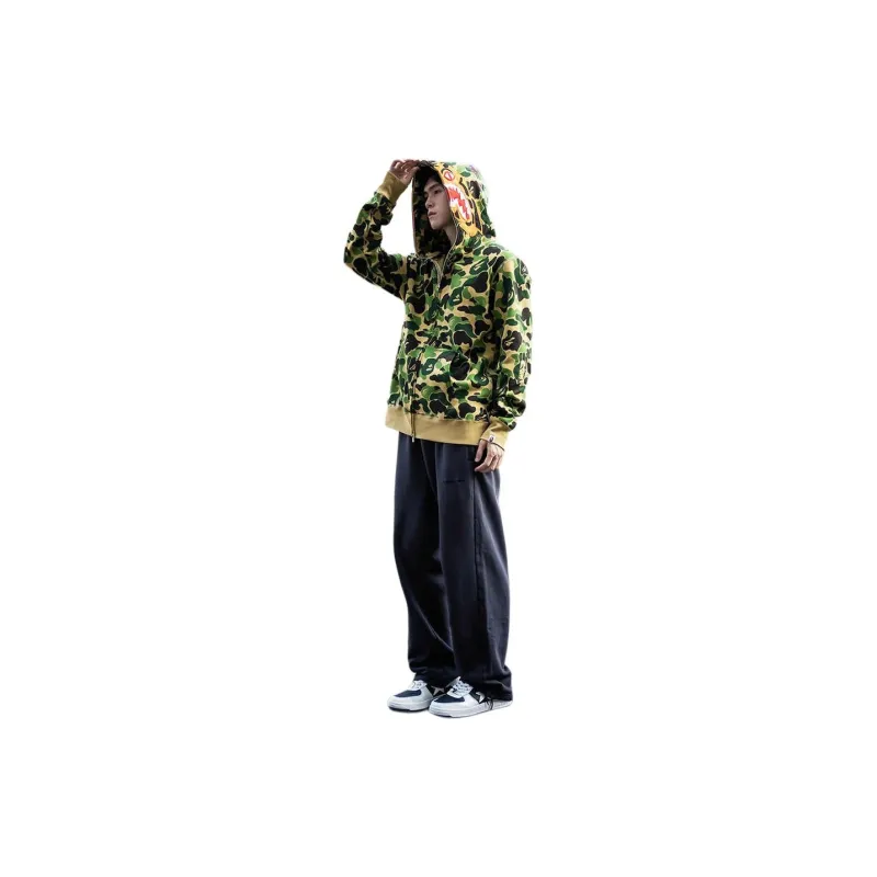 A BATHING APE Abc Camo Shark Ponr Full Zip Hoodie-5