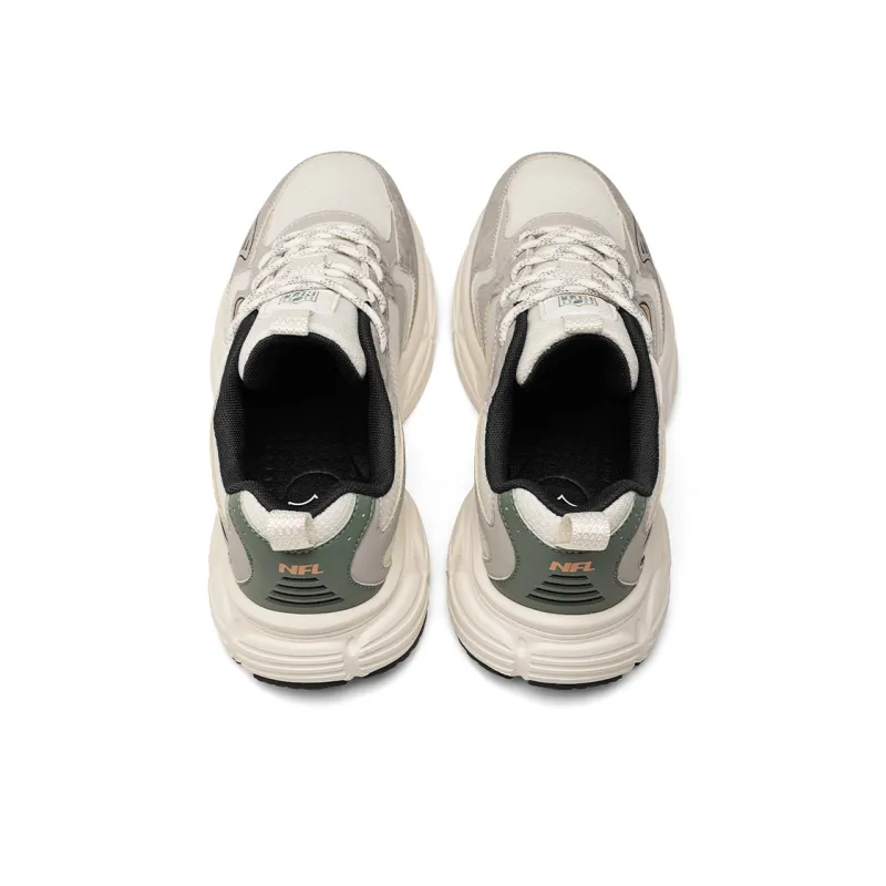 NFL Cushioning, Abrasion Resistant, Lightweight, And Breathable Low Top Casual Running Shoes Men's Beige Gray-3